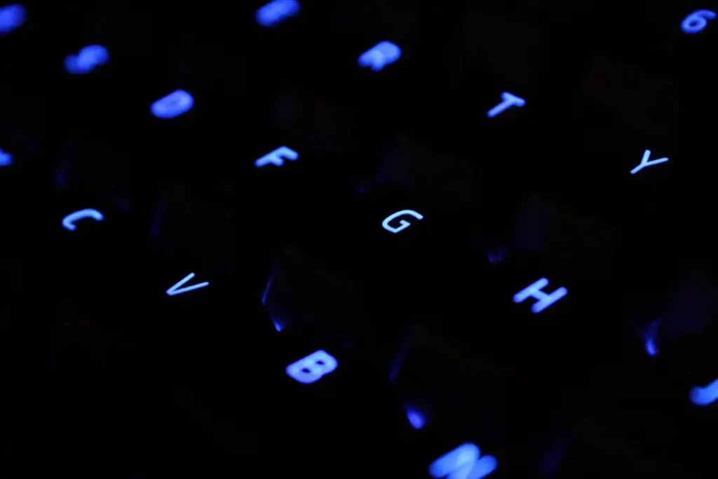 A close-up photo of a computer keyboard.
